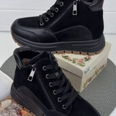 Жіночі зимові черевички шкіра у наявності 38 р.